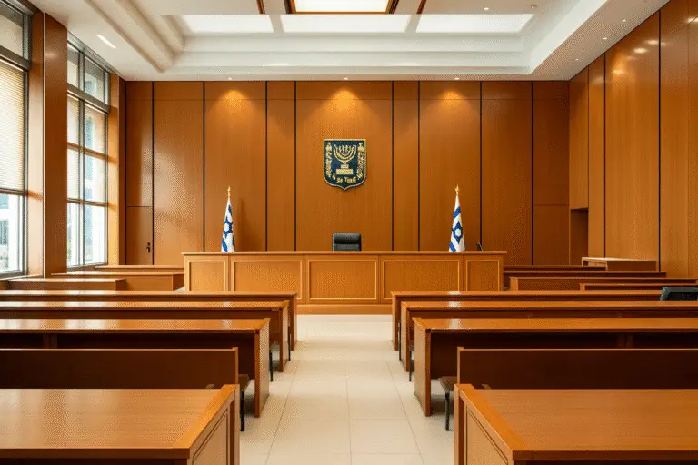 תמונה של בית משפט מבפנים